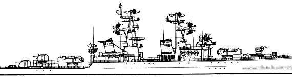 Крейсер СССР Project 58 Grozny Kynda-class Guided Missile Cruiser - чертежи, габариты, рисунки