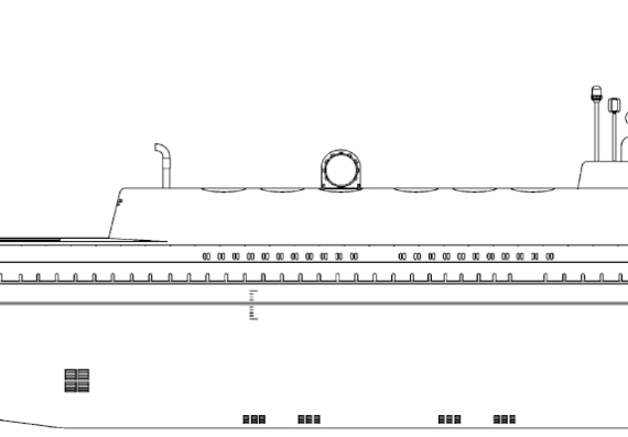 Подводная лодка СССР Project 601 K-118 Golf III-class SSB Submarine - чертежи, габариты, рисунки