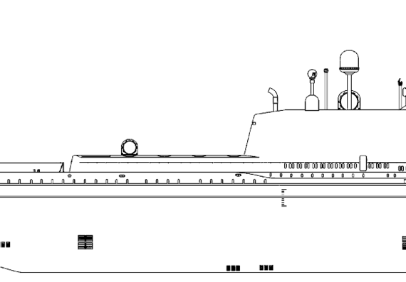 Подводная лодка СССР Project 605 K-102 Golf IV-class SSB Submarine - чертежи, габариты, рисунки