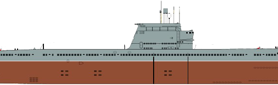Подводная лодка СССР Project 611 Zulu-class Submarine - чертежи, габариты, рисунки