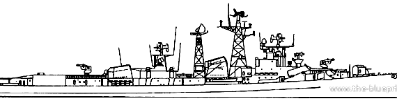 Эсминец СССР Project 61ME Modified Kashin-class Destroyer - чертежи, габариты, рисунки