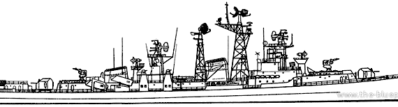 Эсминец СССР Project 61M Modified Kashin-class Destroyer - чертежи, габариты, рисунки