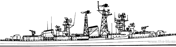 USSR destroyer Project 61 Kashin-class Destroyer - drawings, dimensions, pictures
