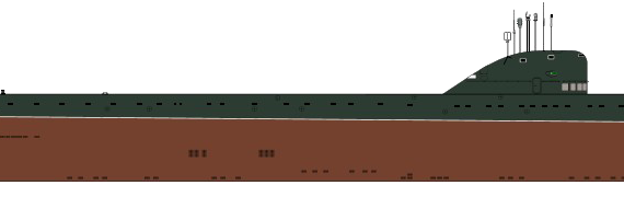Подводная лодка СССР Project 627A November -class Submarine - чертежи, габариты, рисунки