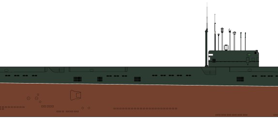 Подводная лодка СССР Project 659 Echo I-class Submarine - чертежи, габариты, рисунки