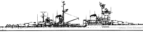 Крейсер СССР Project 68K Chapayev-class Light Cruiser - чертежи, габариты, рисунки