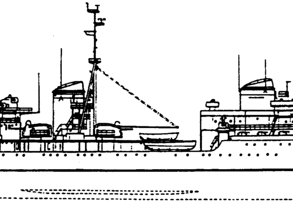 Крейсер СССР Project 68 Chapayev 1950 (Light Cruiser) - чертежи, габариты, рисунки
