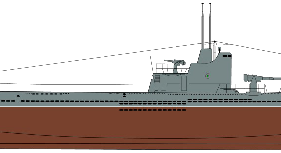 Подводная лодка СССР Project 9 S-56 (S-class Submarine) - чертежи, габариты, рисунки
