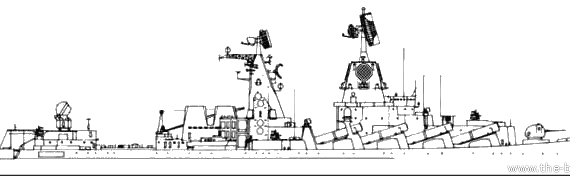 USSR cruiser Raketny Kreyseys - drawings, dimensions, pictures