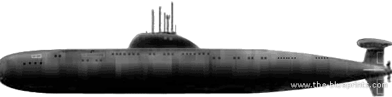 Крейсер СССР SSN Victor III Class - чертежи, габариты, рисунки