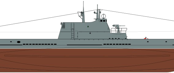 Подводная лодка СССР Schuka class III series Submarine - чертежи, габариты, рисунки