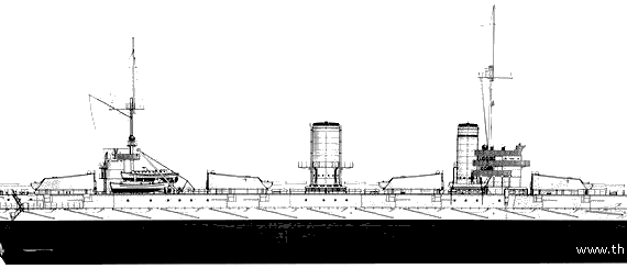 Боевой корабль СССР Sevastopol (1915) - чертежи, габариты, рисунки
