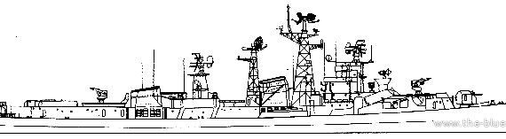 Эсминец СССР Smetlivy (Project 61ME Kashin-class Destroyer) - чертежи, габариты, рисунки