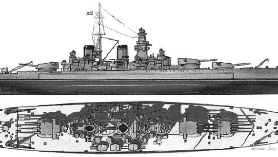 Боевой корабль СССР Sovetskij Sojuz (Battleship) - чертежи, габариты, рисунки
