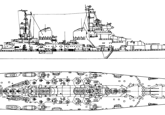 USSR ship Staligrad (Battlecruiser) (1950) - drawings, dimensions, pictures