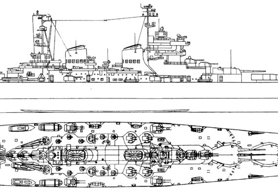 Корабль СССР Stalingrad (Battlecruiser Project 82) (1951) - чертежи, габариты, рисунки