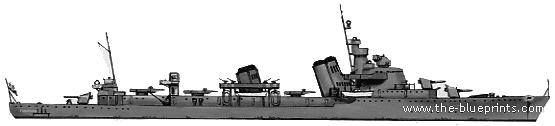 USSR destroyer Tashkent (Destroyer) (1941) - drawings, dimensions, pictures