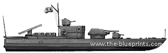 Корабль СССР Type BKA (Gun Ship) (1944) - чертежи, габариты, рисунки