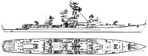 Крейсер СССР Vladivostok - чертежи, габариты, рисунки