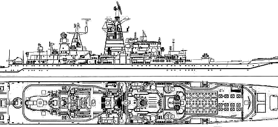 USSR cruiser Yuri Andropov (Cruiser) - drawings, dimensions, pictures