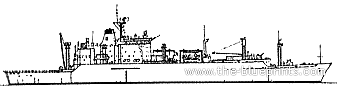 Корабль USS AE-26 Lilauea - чертежи, габариты, рисунки