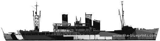 Корабль USS AKA-21 Artemis (Attack Cargo Ship) (1944) - чертежи, габариты, рисунки