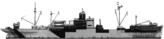 Ship USS APA-91 Adair (Auxiliary Ship) (1944) - drawings, dimensions, pictures
