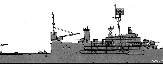 USS AV-7 Currituck (Seaplane Tender) (1945) - drawings, dimensions, pictures