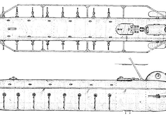 Боевой корабль USS Alligator (1862) - чертежи, габариты, рисунки