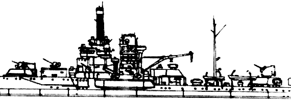 USS BB-31 Utah AG-16 (Battleship) (1941) - drawings, dimensions, pictures