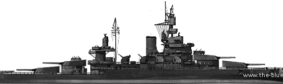 USS BB-38 Pennsylvania (Battleship) (1944) - drawings, dimensions, pictures