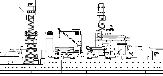 USS BB-48 West Virginia (Battleship) (1923) - drawings, dimensions, pictures