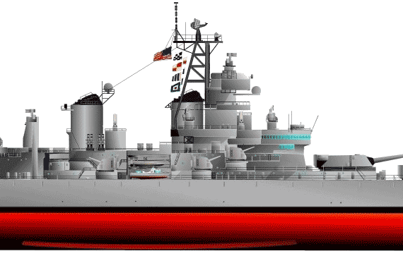 USS BB-64 Wisconsin (Battleship) (1988) - drawings, dimensions, pictures