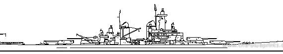 Боевой корабль USS BB-67 Montana (proposed design) - чертежи, габариты, рисунки