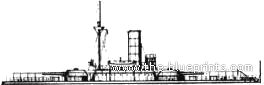 Ship USS BM-6 Monterey (Monitor) - drawings, dimensions, figures
