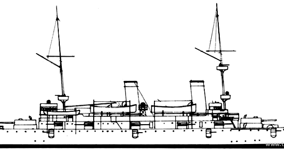 Крейсер USS C-6 Olympia (1896) - чертежи, габариты, рисунки