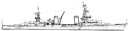 Cruiser USS CA-24 Pensacola - drawings, dimensions, figures