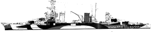 Cruiser USS CA-25 Salt Lake City - drawings, dimensions, figures
