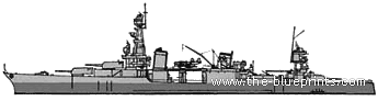 Крейсер USS CA-26 Northampton - чертежи, габариты, рисунки