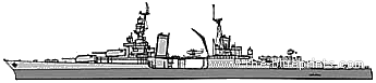 Крейсер USS CA-33 Portland - чертежи, габариты, рисунки