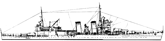 Cruiser USS CA-38 San Francisco (1935) - drawings, dimensions, pictures