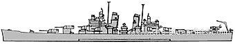 Cruiser USS CA-68 Baltimore - drawings, dimensions, figures