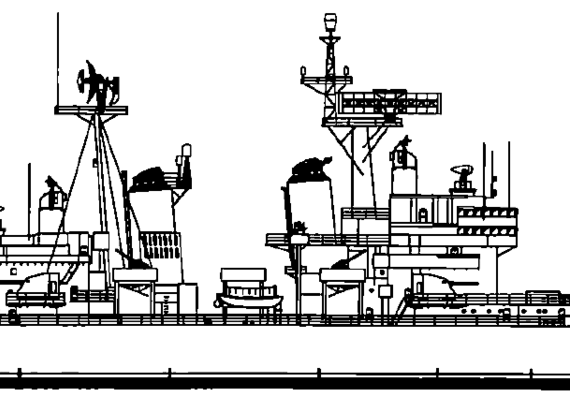 Cruiser USS CA-73 Saint Paul 1968 (Heavy Cruiser) - drawings, dimensions, pictures