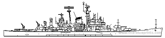 Крейсер USS CAG-1 Boston - чертежи, габариты, рисунки