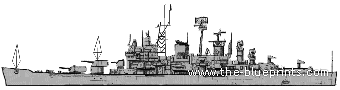 Крейсер USS CAG-1 Boston (CA-69) - чертежи, габариты, рисунки