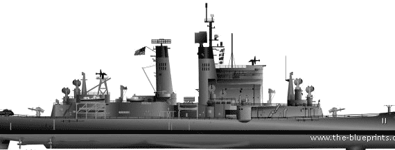 Корабль USS CG-11 Chicago - чертежи, габариты, рисунки