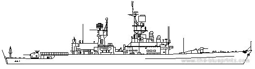 Cruiser USS CG-26 Belknap - drawings, dimensions, figures