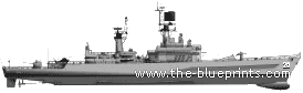 Cruiser USS CG-28 Wainwright - drawings, dimensions, figures
