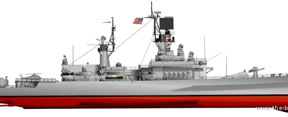 Cruiser USS CG-30 Horne (Missile Cruiser) - drawings, dimensions, figures