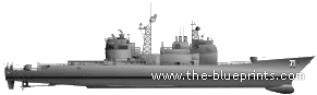 Крейсер USS CG-71 Cape St. George - чертежи, габариты, рисунки
